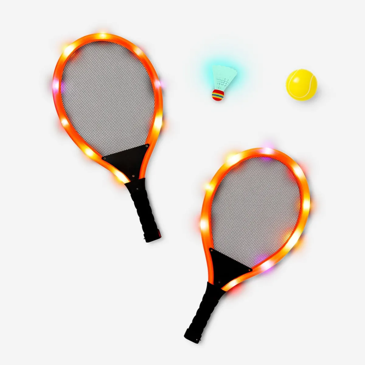 Flying Tiger Badmintonset med LED-lampor^ Familjespel|Utomhusleksaker
