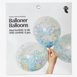 Flying Tiger Ballonger med konfetti. 6 st^ Födelsedag|Ballonger