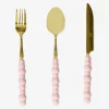 Flying Tiger Bestickset med rosa bubbelhandtag - 3 st^Kvinnor Midsommar|Bordsserviser