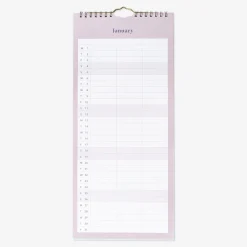 Flying Tiger Blå väggkalender med månadsuppgifter - Engelska^ Kalendrar