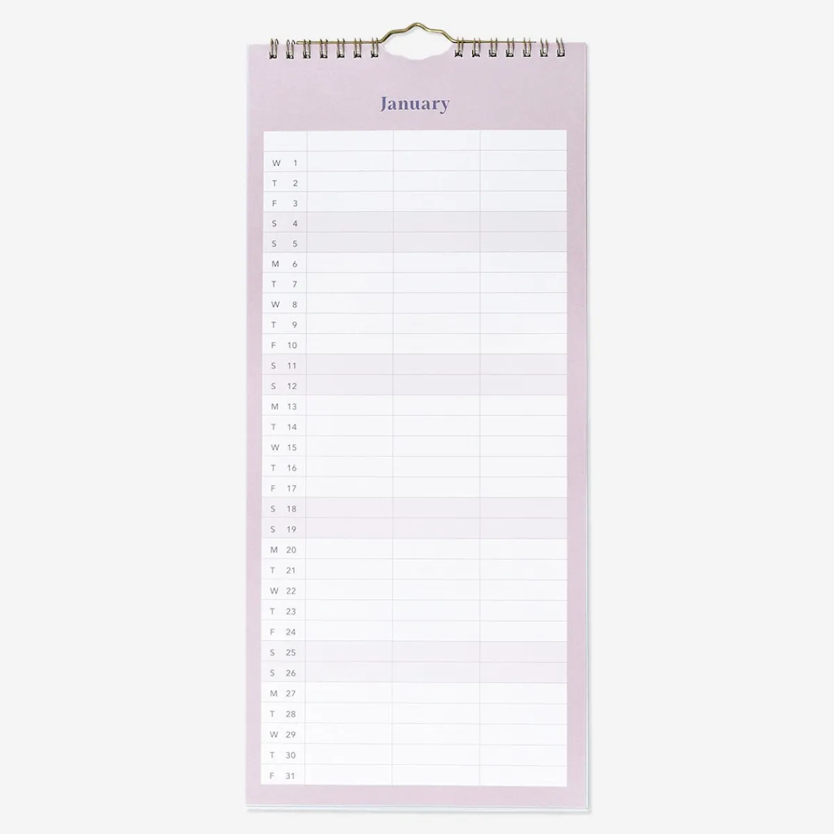 Flying Tiger Blå väggkalender med månadsuppgifter - Engelska^ Kalendrar