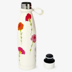 Flying Tiger Blommig dricksflaska med silikonrem - 480 ml^ Matlådor & Dricksflaskor