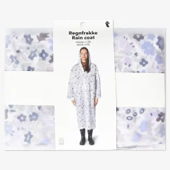 Flying Tiger Blommig regnkappa med påse för vuxna - Storlek L/XL^ Regnkläder