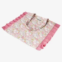 Flying Tiger Blomsterformad tygväska med rosa accenter^ Tygpåsar