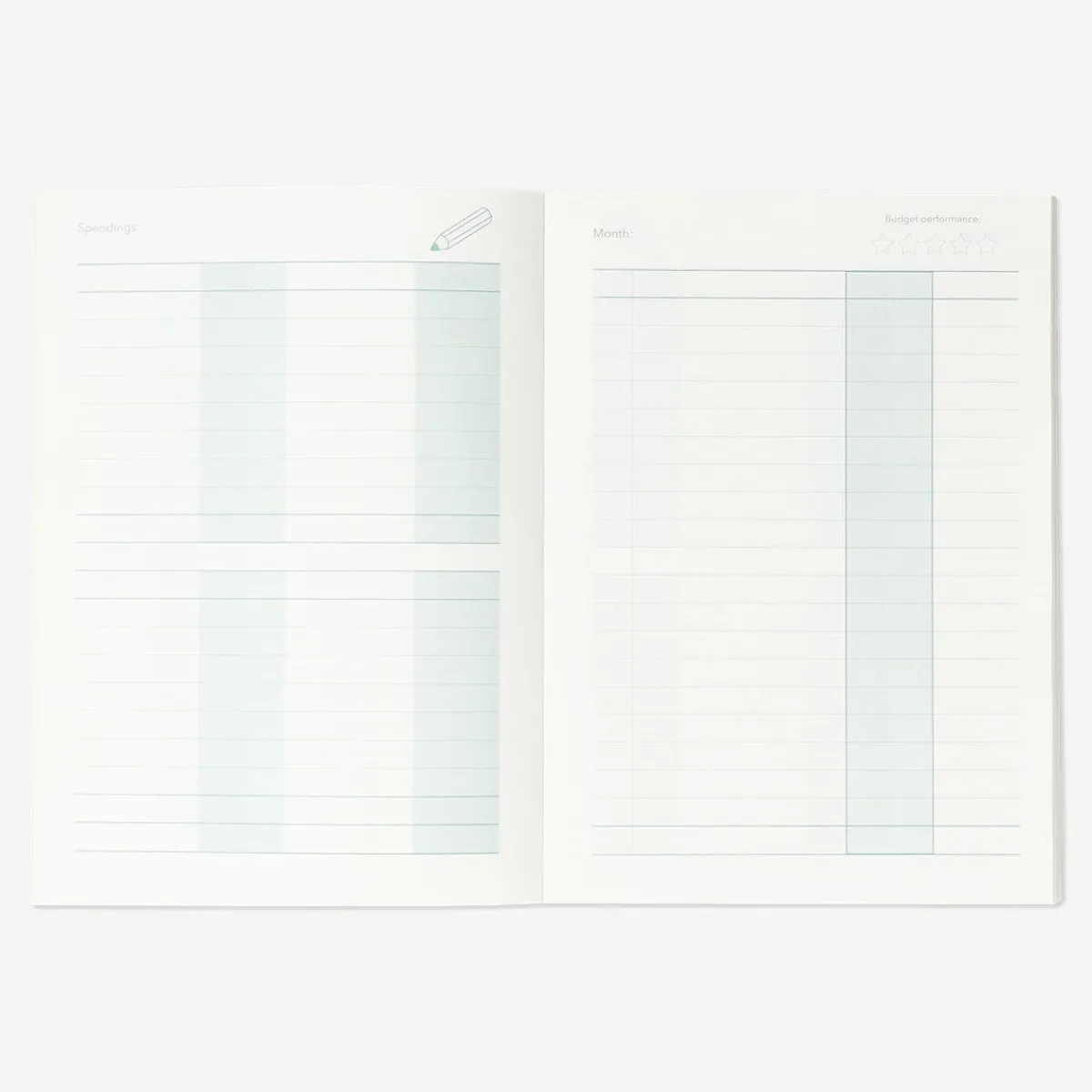 Flying Tiger Budgetplanerare A5 - Engelska^ Anteckningsböcker & Bullet Planners