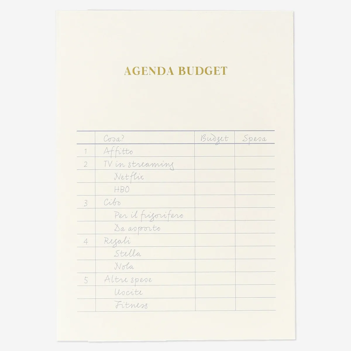 Flying Tiger Budgetplanerare A5 - Italienska^ Anteckningsböcker & Bullet Planners