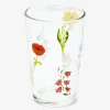 Flying Tiger Dricksglas med blommor - 220 ml^ Midsommar|Bordsserviser