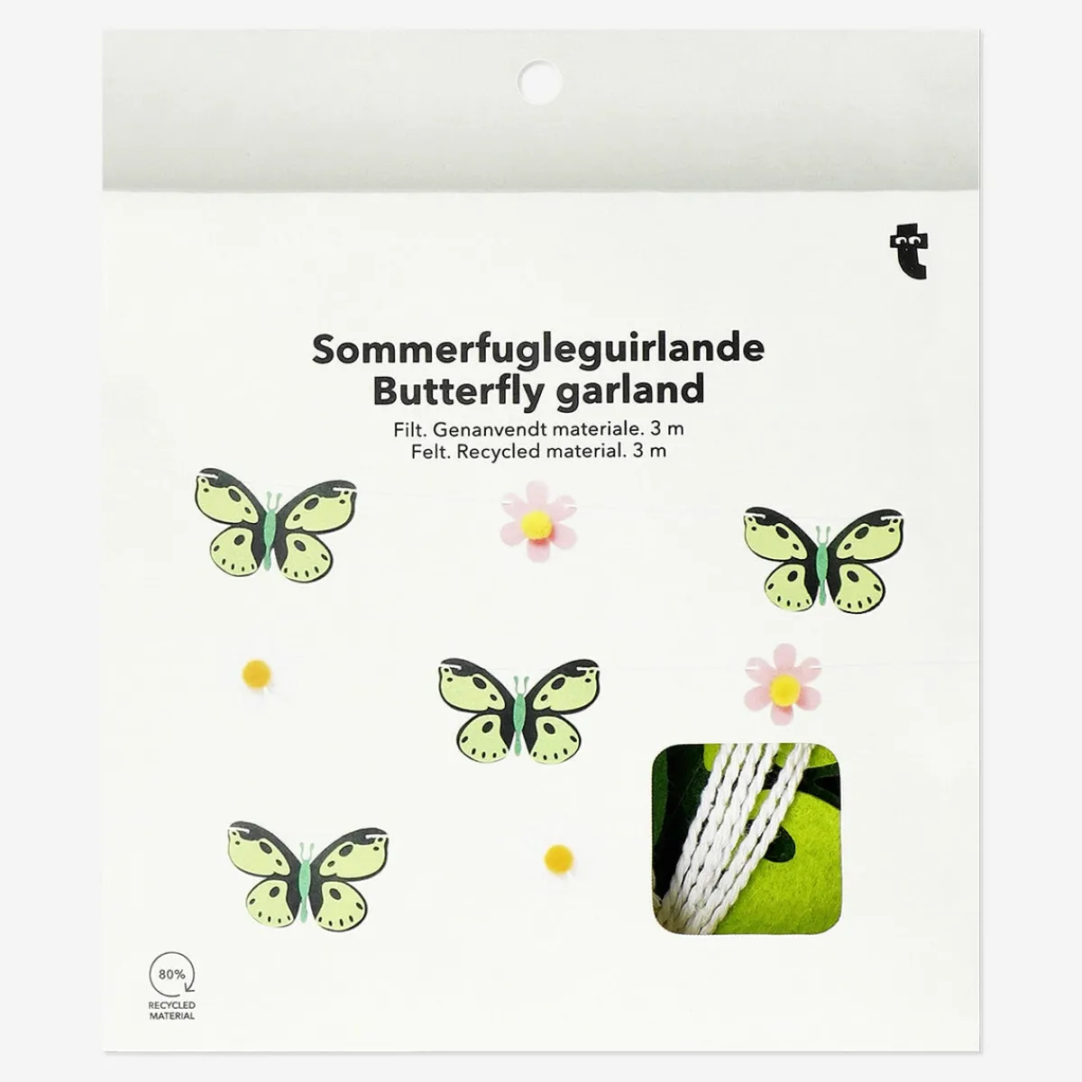 Flying Tiger Fjäril filtgirlang - 300 cm^ Midsommar|Födelsedag