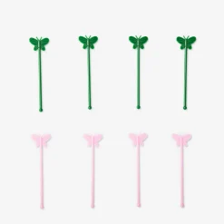 Flying Tiger Fjärilsformade drinkomrörare - 8 st^ Midsommar|Födelsedag