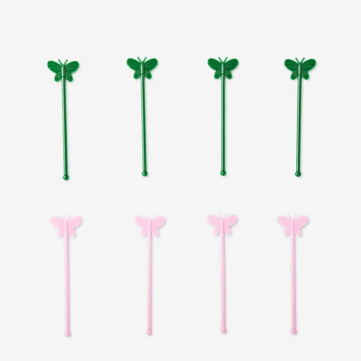 Flying Tiger Fjärilsformade drinkomrörare - 8 st^ Midsommar|Födelsedag