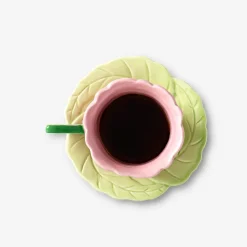 Flying Tiger Fjärilsmugg med fat - 110 ml^ Midsommar|Muggar & Keramik