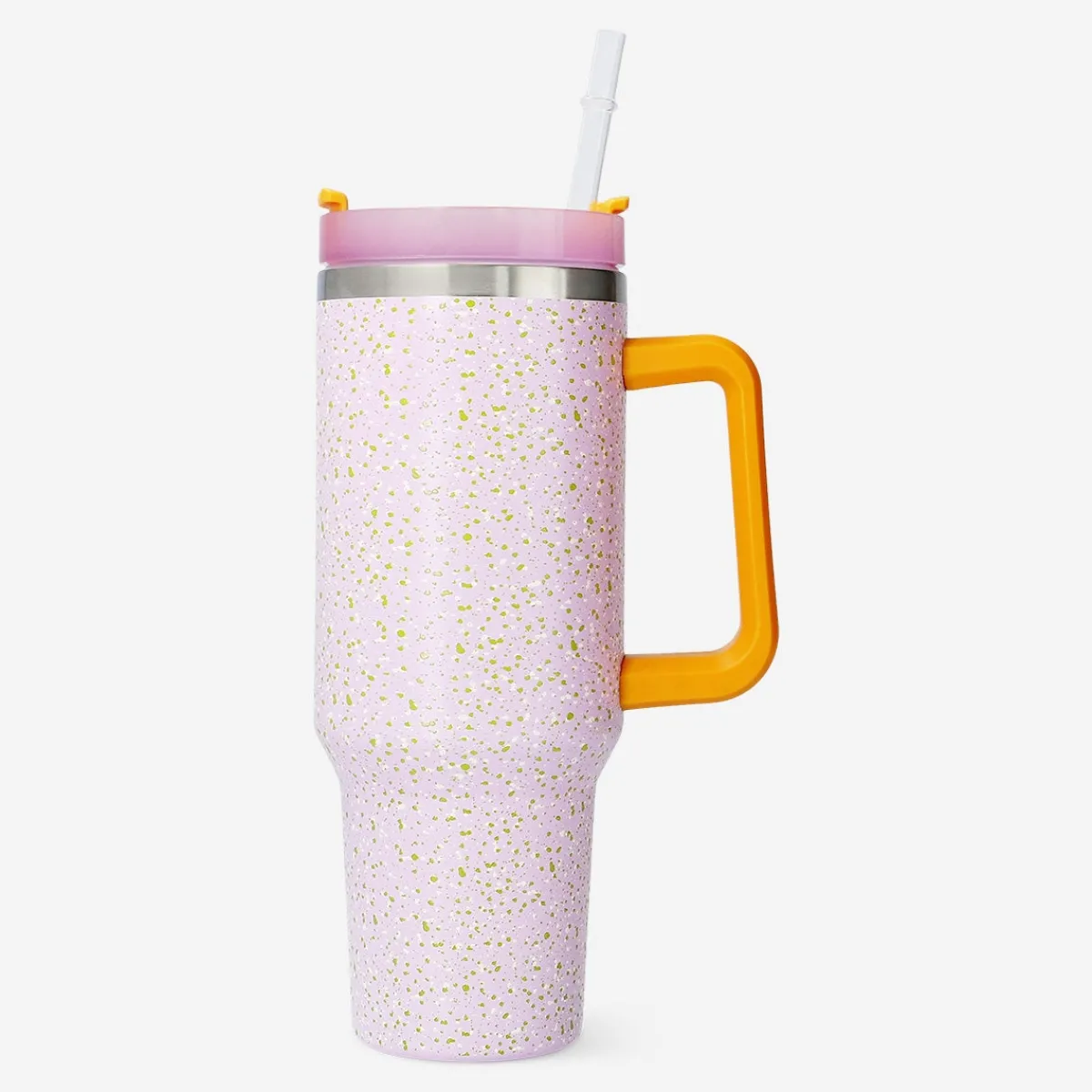 Flying Tiger Flerfärgad tumbler med lock och sugrör - 1,2 L^ Matlådor & Dricksflaskor|Gåvor För Vuxna