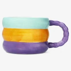 Flying Tiger Färgglad mugg med bubbelhandtag - 400 ml^ Muggar & Keramik|Gåvor Till Inflyttningsfesten