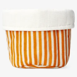 Flying Tiger Förvaringskorg med orangea ränder - 17 cm^ Badrumsorganisering|Hemorganisering