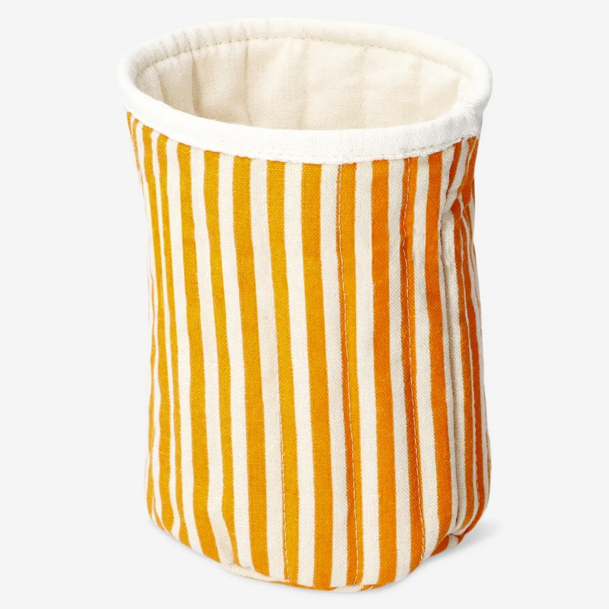 Flying Tiger Förvaringskorg med orangea ränder - 17 cm^ Badrumsorganisering|Hemorganisering