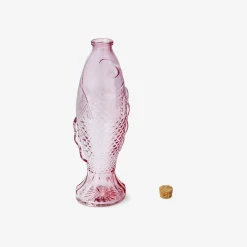 Flying Tiger Glasflaska med rosa fisk - 530 ml^Kvinnor Bordsserviser|Julklappar Du Inte Visste Fanns