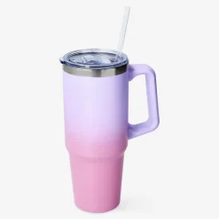 Flying Tiger Gradientglas med lock och sugrör - 850 ml^ Matlådor & Dricksflaskor|Studentpresenter