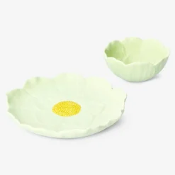 Flying Tiger Grön blomma tallrik^Kvinnor Midsommar|Bordsserviser