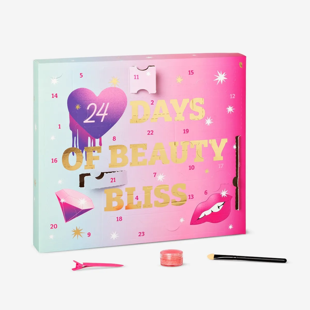Flying Tiger Kalender med 24 skönhetspresenter^ Makeup|Skönhet