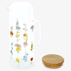 Flying Tiger Kanna med bambulock och blommor - 1,19 l^ Midsommar|Bordsserviser