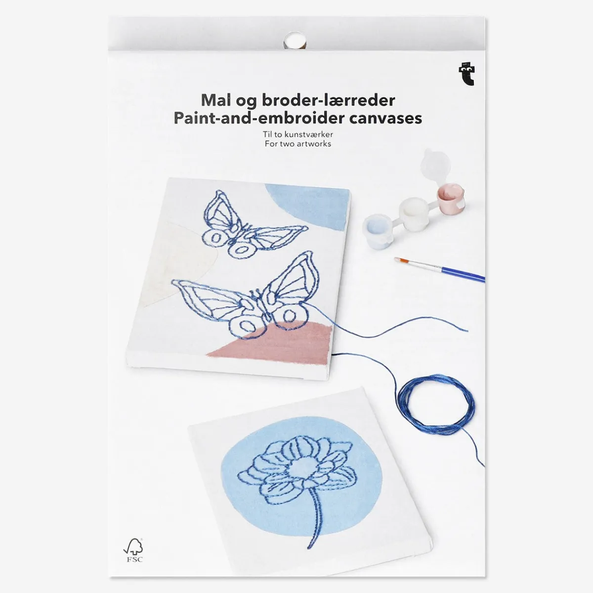 Flying Tiger Kit för att måla och brodera på canvas - 2 st^ Skissböcker & Målardukar|Gåvor Av Diy-typ