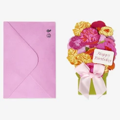Flying Tiger Kort med blomsterbukett och kuvert^ Förbrukningsmaterial För Presentförpackning|Gåvor För Vuxna