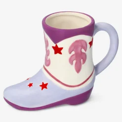 Flying Tiger Lila cowboystövelformad mugg^Kvinnor Bordsserviser|Muggar & Keramik