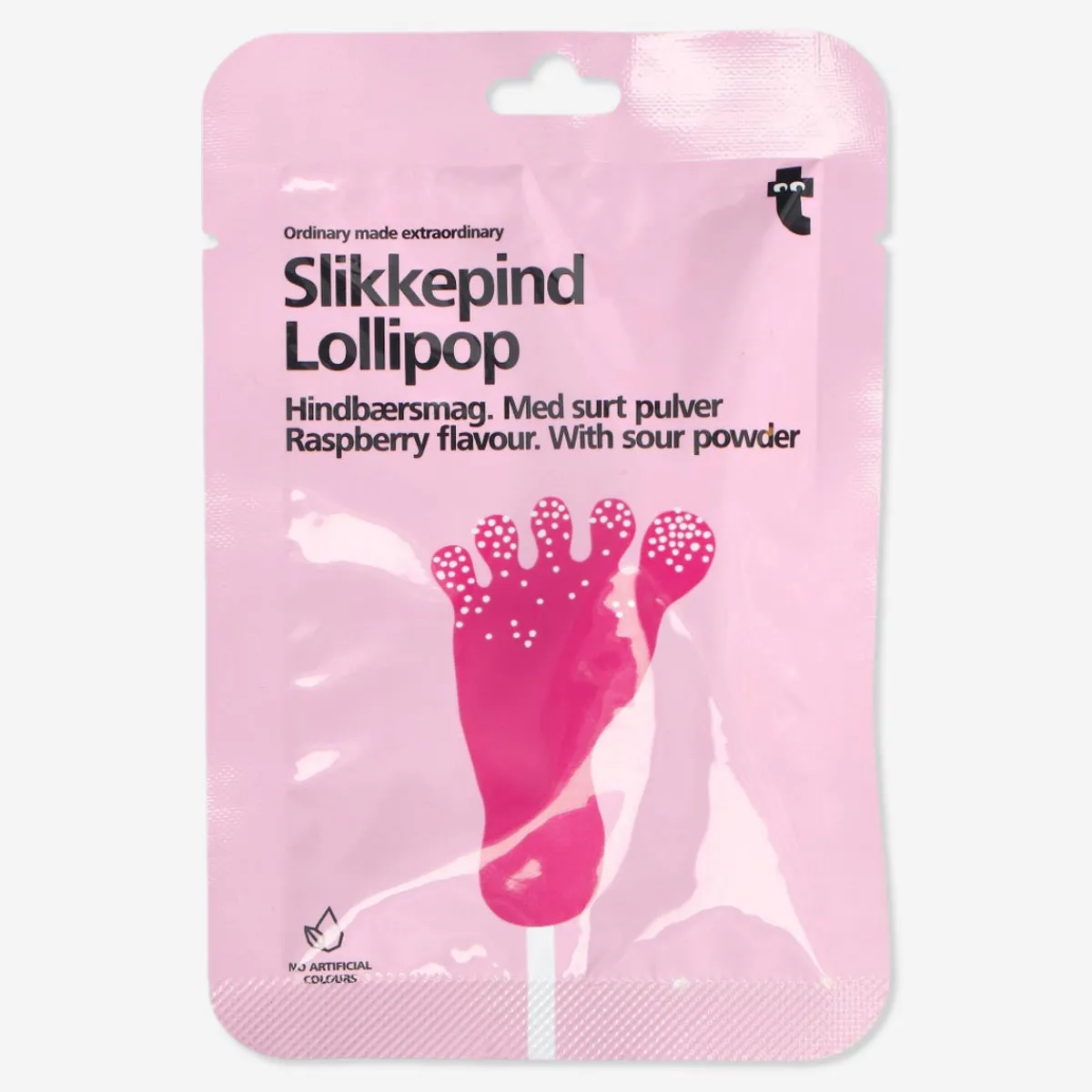 Flying Tiger Lollipop med surt hallonpulver^ Godis