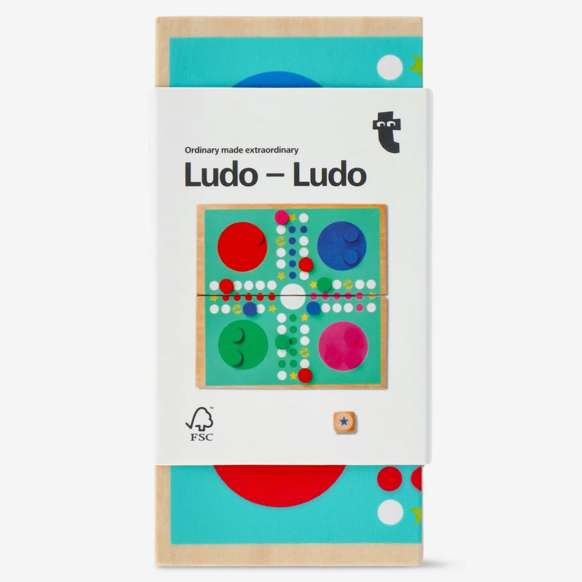 Flying Tiger Ludo-spel i trä^Barn Familjespel|Traditionella Brädspel