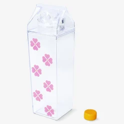 Flying Tiger Mjölkpaketformad rosa dricksflaska - 500 ml^ Bordsserviser|Matlådor & Dricksflaskor