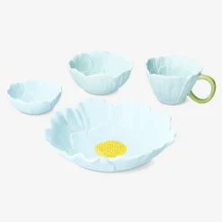 Flying Tiger Mugg med blå blommor - 140 ml^Kvinnor Midsommar|Bordsserviser