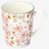 Flying Tiger Mugg med blommor - 330 ml^ Bordsserviser|Muggar & Keramik