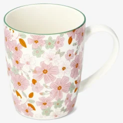 Flying Tiger Mugg med blommor - 330 ml^ Bordsserviser|Muggar & Keramik