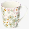 Flying Tiger Mugg med blommor - 330 ml^ Bordsserviser|Muggar & Keramik