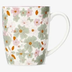 Flying Tiger Mugg med blommor - 330 ml^ Bordsserviser|Muggar & Keramik