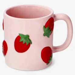 Flying Tiger Mugg med präglade jordgubbar - 400 ml^Kvinnor Midsommar|Bordsserviser