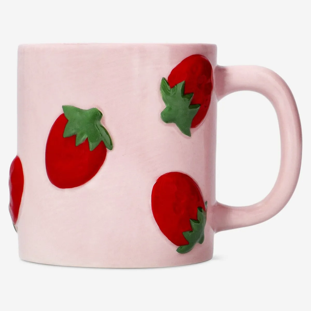 Flying Tiger Mugg med präglade jordgubbar - 400 ml^Kvinnor Midsommar|Bordsserviser