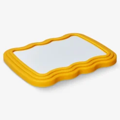 Flying Tiger Orange stående spegel med vågig kantdesign^ Skönhet|Skönhet