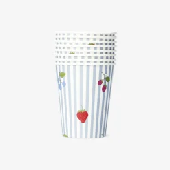 Flying Tiger Pappersmuggar med bärtryck - 8 st^ Midsommar|Baraccessoarer