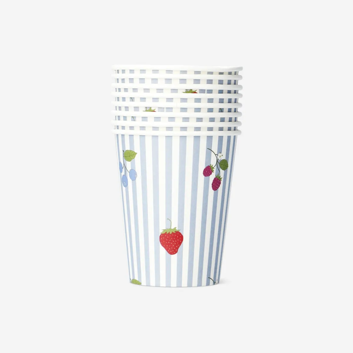 Flying Tiger Pappersmuggar med bärtryck - 8 st^ Midsommar|Baraccessoarer
