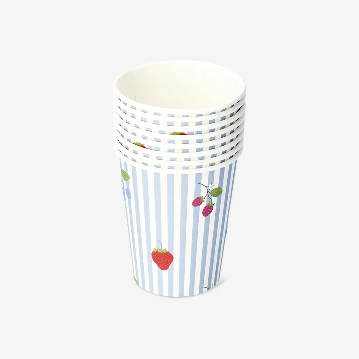 Flying Tiger Pappersmuggar med bärtryck - 8 st^ Midsommar|Baraccessoarer