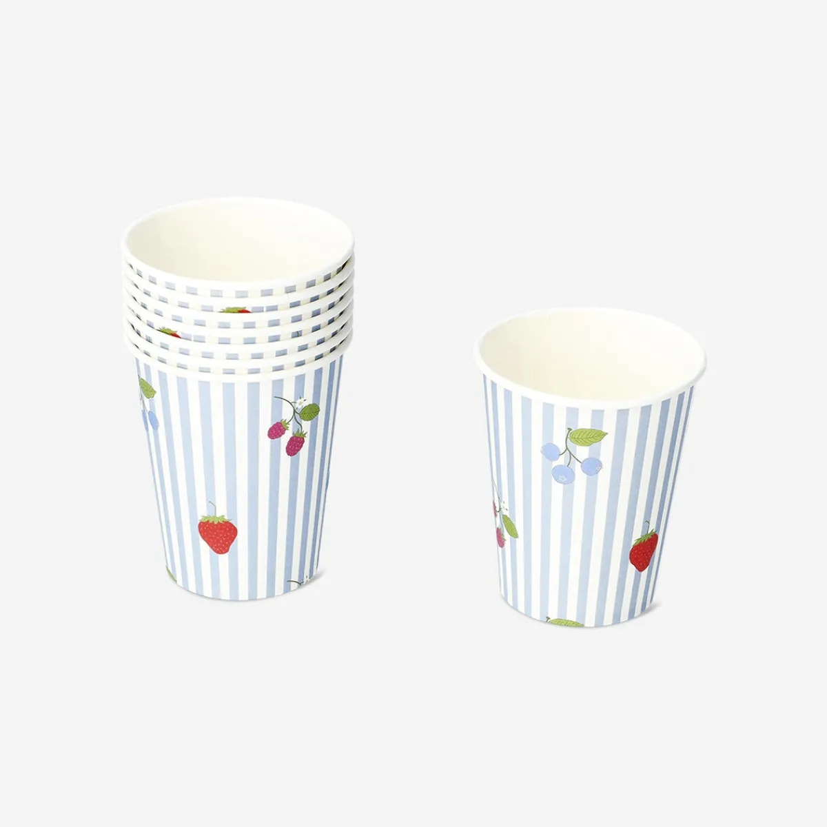 Flying Tiger Pappersmuggar med bärtryck - 8 st^ Midsommar|Baraccessoarer