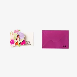Flying Tiger Pop up-blommor kort med kuvert^ Födelsedag|Förbrukningsmaterial För Presentförpackning