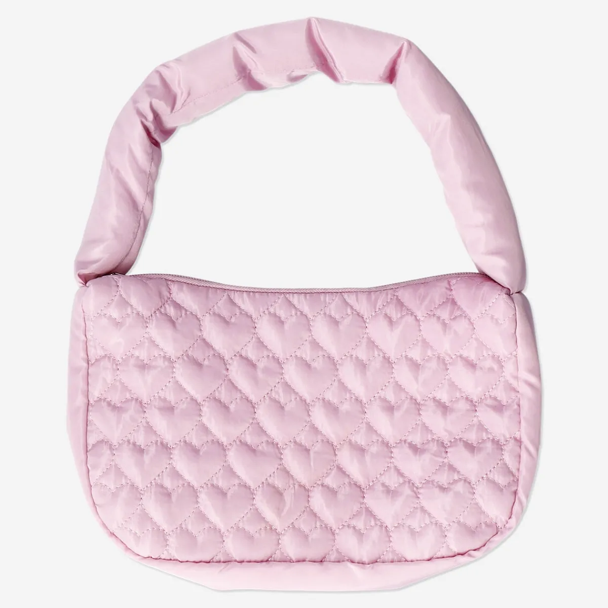 Flying Tiger Rosa väska med quiltade hjärtan^ Väskor & Ryggsäckar