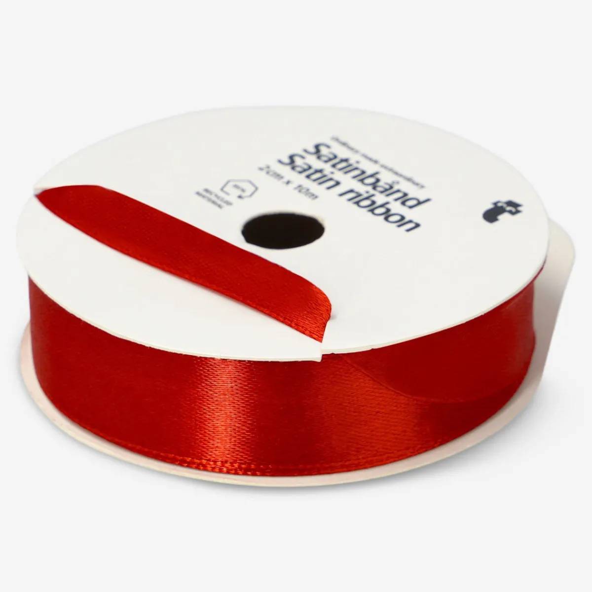 Flying Tiger Rött satinband - 10 m^ Förbrukningsmaterial För Presentförpackning