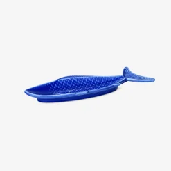 Flying Tiger Serveringstallrik med blå fisk - 26 cm^ Muggar & Keramik|Gåvor Till Inflyttningsfesten