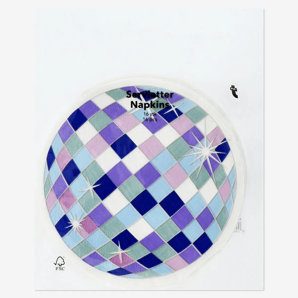 Flying Tiger Servetter formade som discobollar - 16 st^ Festdekorationer|Servetter