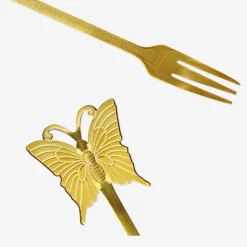 Flying Tiger Snackgafflar i guld med fjärilar - 2 st^ Midsommar|Bordsserviser
