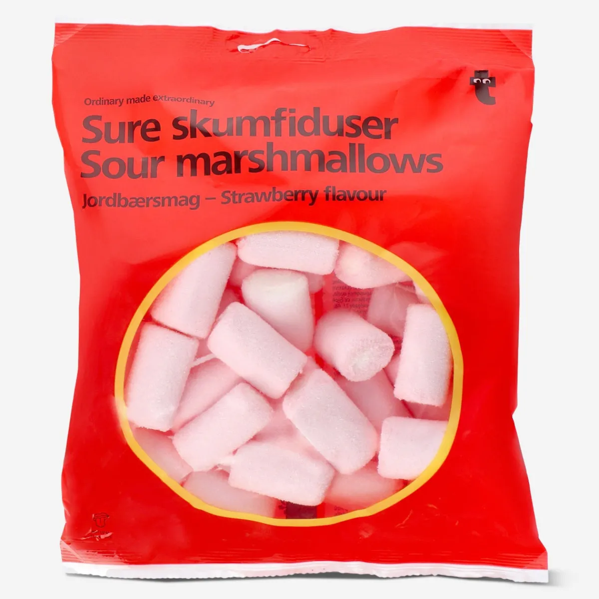 Flying Tiger Sura marshmallows. Jordgubbssmak^ Godis