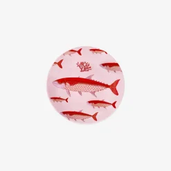 Flying Tiger Tallrik med tryck av rosa fisk - 16 cm^ Muggar & Keramik|Gåvor Till Värden